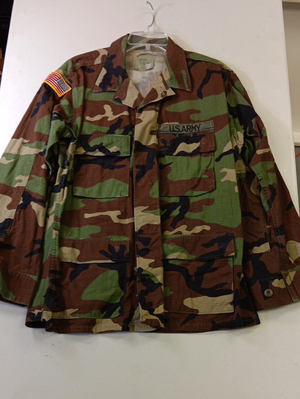 Just USA Woodland Camo Military Field Jacket - Green/Brown/Black